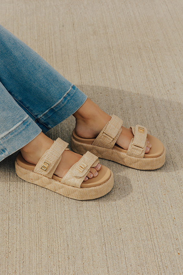 Onya Raffia Woven Platform Sandal in Natural Image - 2