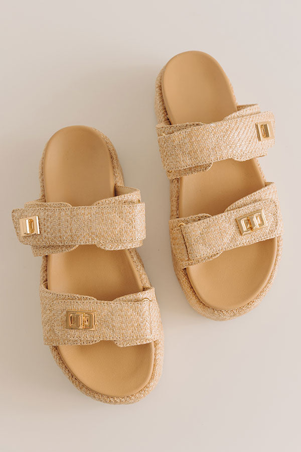 Onya Raffia Woven Platform Sandal in Natural Image - 2