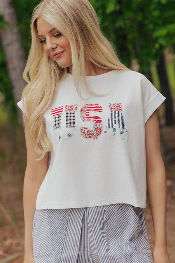 All-American Cutie Patchwork Tee Image - 3