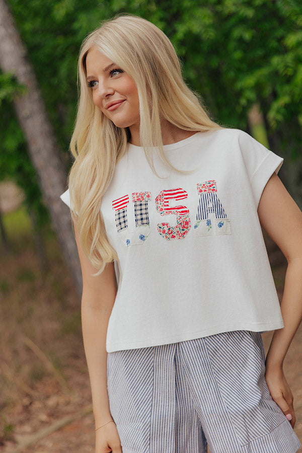 All-American Cutie Patchwork Tee Image - 1