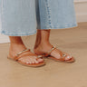Chic Mode Faux Leather Sandal in Brown Image - 1