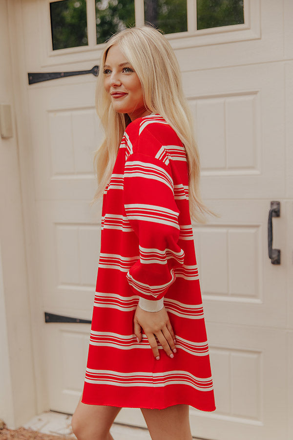 Dockside Cutie Knit Stripe Mini Dress Image - 3
