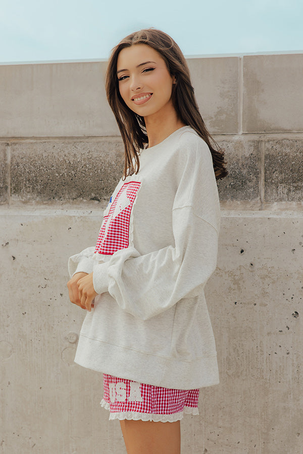 USA Darling Patchwork Sweatshirt Image - 3