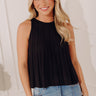 Sparks Fly Pointelle Knit Tank in Black Image - 1