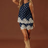 Uptown Ease High Waist Lace Trim Shorts in Navy Image - 1