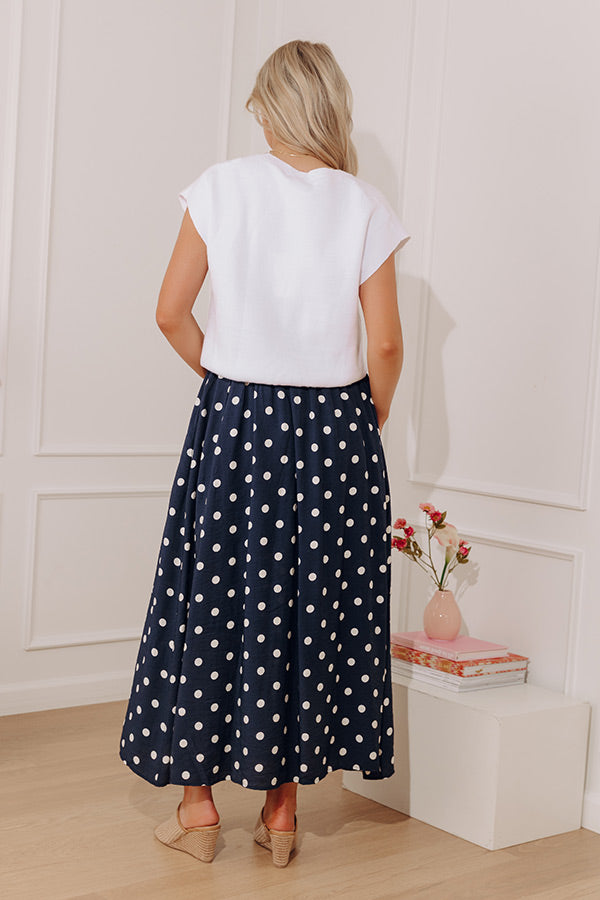Madison Brunch Two Piece Midi Dress in Navy Image - 3