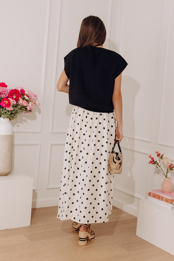 Madison Brunch Two Piece Midi Dress in Cream Image - 3
