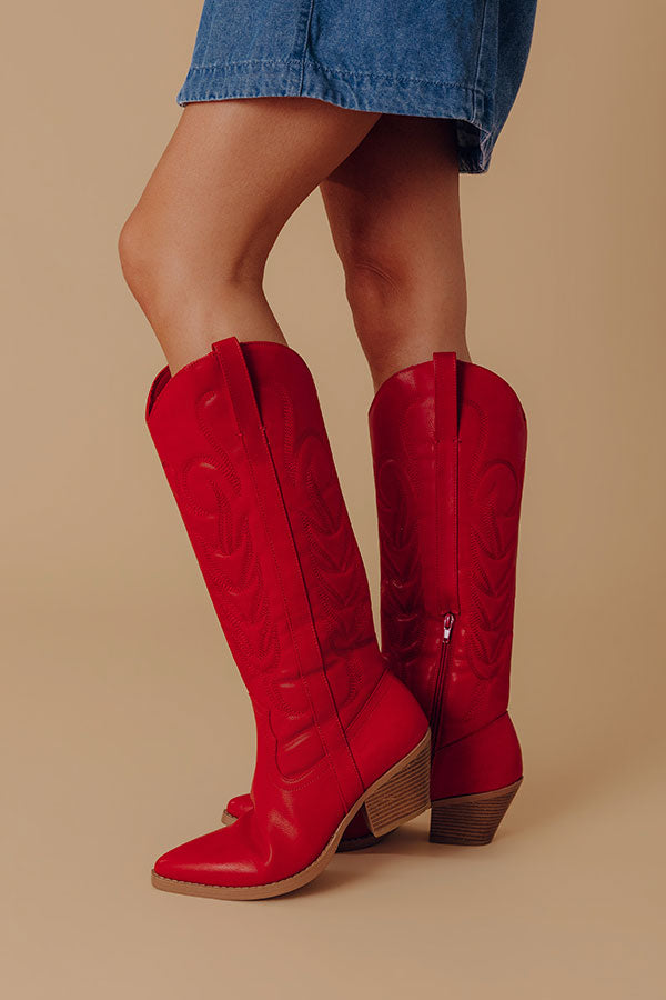 The Dixie Faux Leather Cowboy Boot