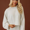 Sunday Reset Scuba Crop Top in Light Grey Image - 1