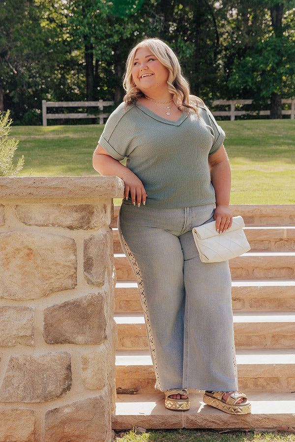RISEN Jolene High Waist Wide Leg Jeans Curves Image - 2