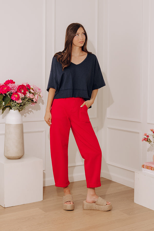 RISEN Carolina High Waist Barrel Leg Ankle Jean Image - 1
