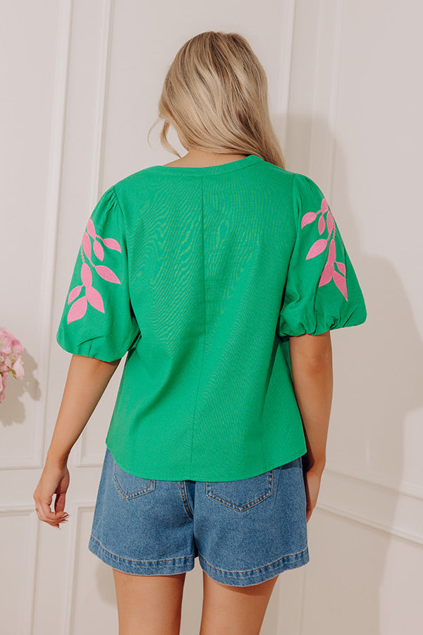 Riviera Muse Embroidered Linen-Blend Top Image - 4