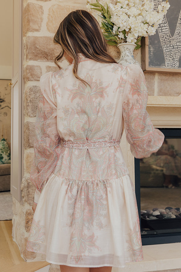 Champagne Daydream Floral Mini Dress Image - 5