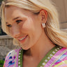Country Club Chic Hoop Earrings in Pink Image - 1