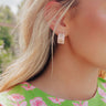 Country Club Chic Hoop Earrings in Pink Image - 1