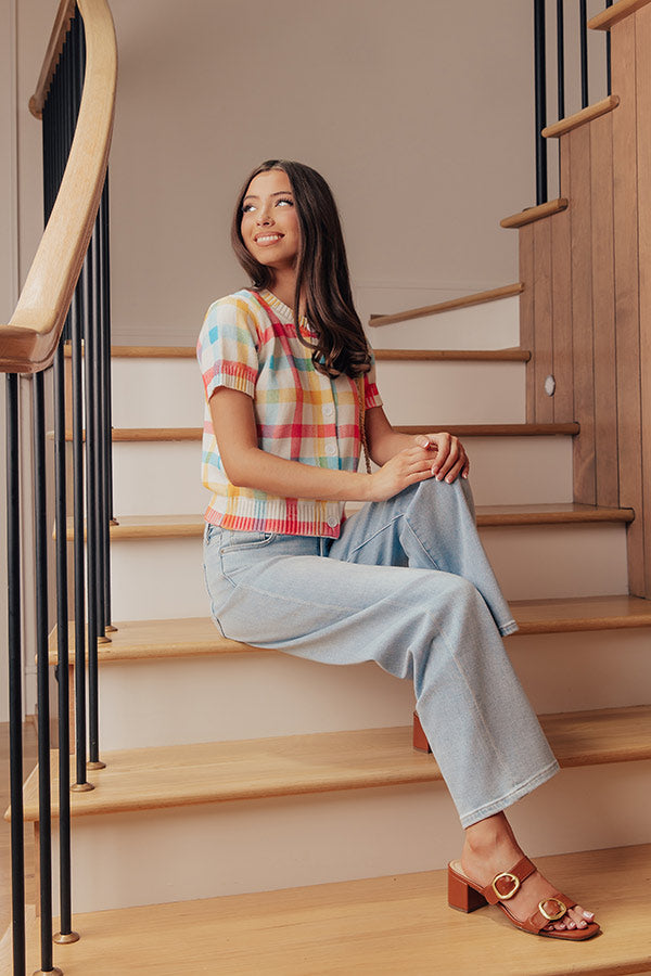 The Gracie Button Up Gingham Top Image - 4
