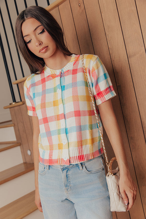The Gracie Button Up Gingham Top Image - 1