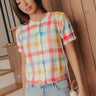 The Gracie Button Up Gingham Top Image - 1