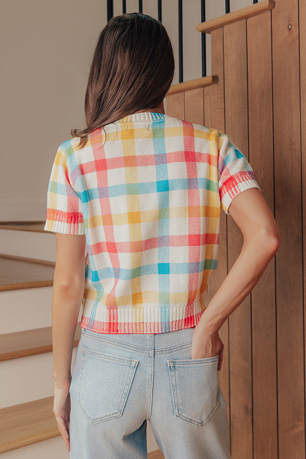 The Gracie Button Up Gingham Top Image - 5