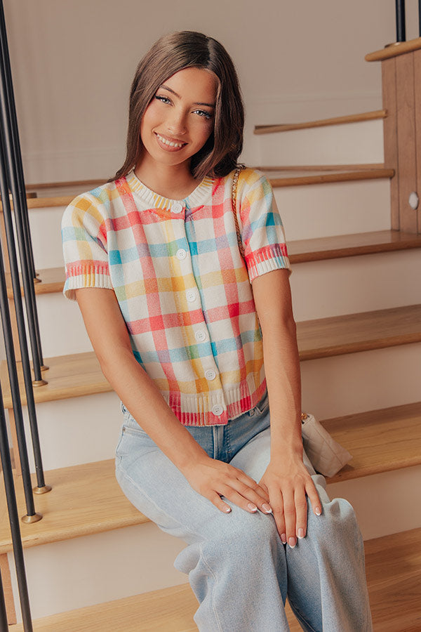 The Gracie Button Up Gingham Top Image - 3