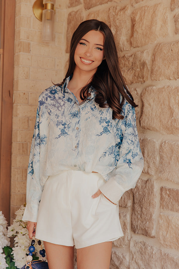 Floral Whispers Button Up Top Image - 2