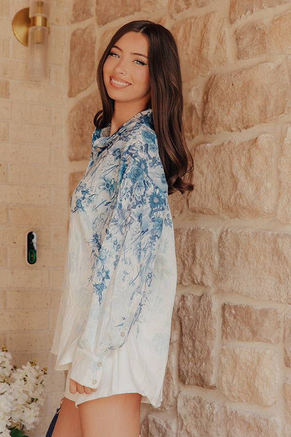 Floral Whispers Button Up Top Image - 3