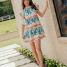 Riviera Charm Floral Linen-Blend Mini Dress Image - 1