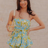 Santorini Sky Floral Front Tie Top Image - 1