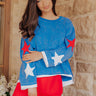 Stars And Smiles Vintage Wash Patchwork Top Image - 1