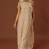Uptown Ease Polka Dot Midi Dress in Mocha Image - 1