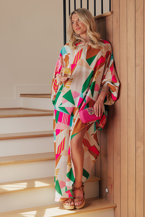 Valencia Mosaic Asymmetrical Mini Dress Image - 5