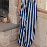Pier My Way High Waist Stripe Wide Leg Pants in Navy Image - 1