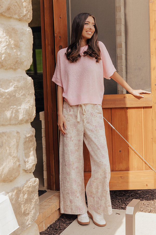 The Emmylou Midrise Floral Wide Leg Jeans Image - 1