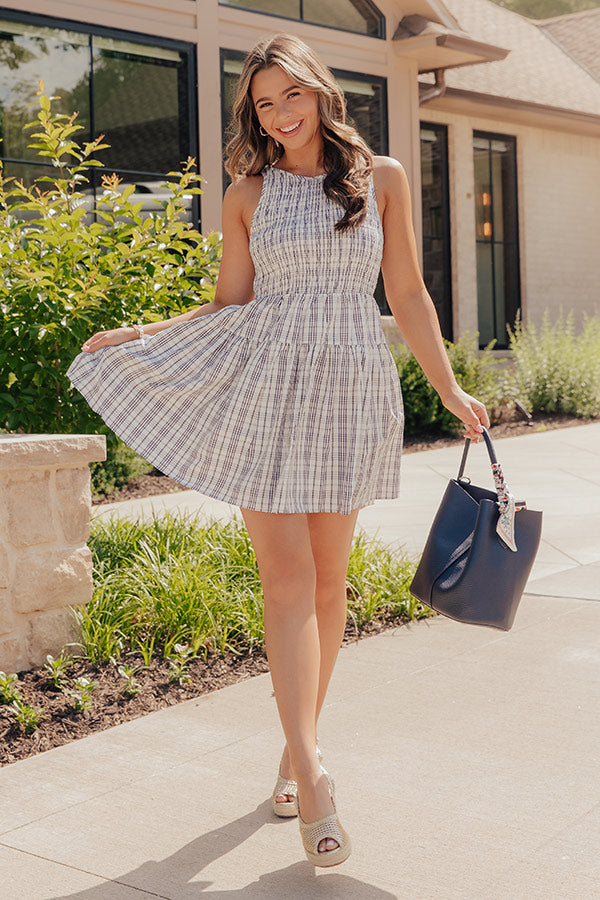 mini smocked dress Waist Featuring stretchy smocked bodice + button front! Abercrombie & Fitch babydoll smocked