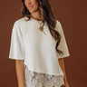 Casual Party Asymmetrical Lace Trim Top Image - 1