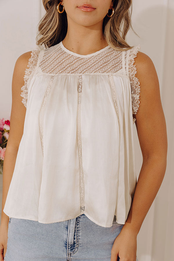 Chantilly Charm Satin Top Image - 4