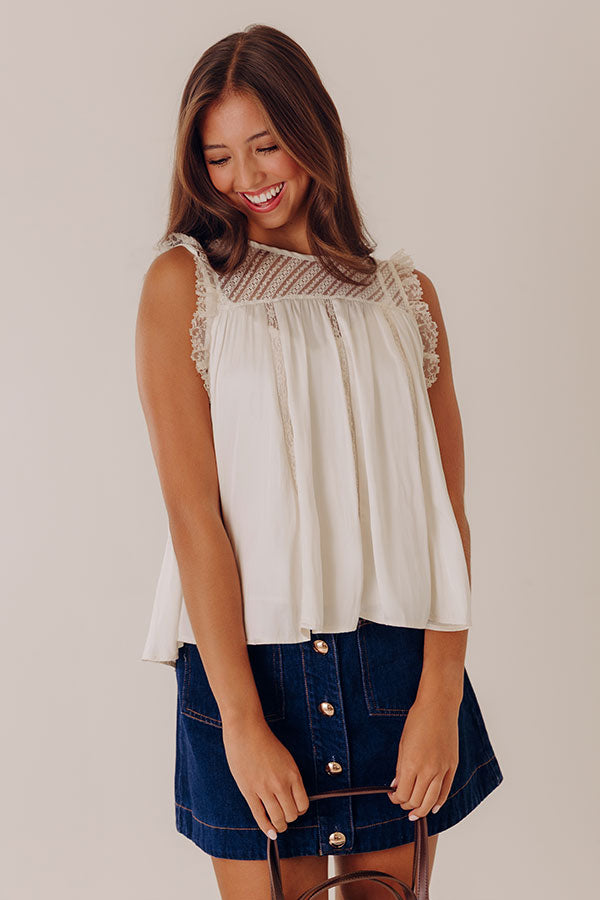 Chantilly Charm Satin Top Image - 2