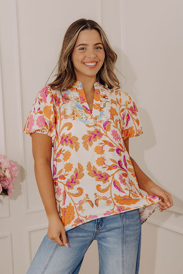 Fresh Market Floral Shift Top Image - 1