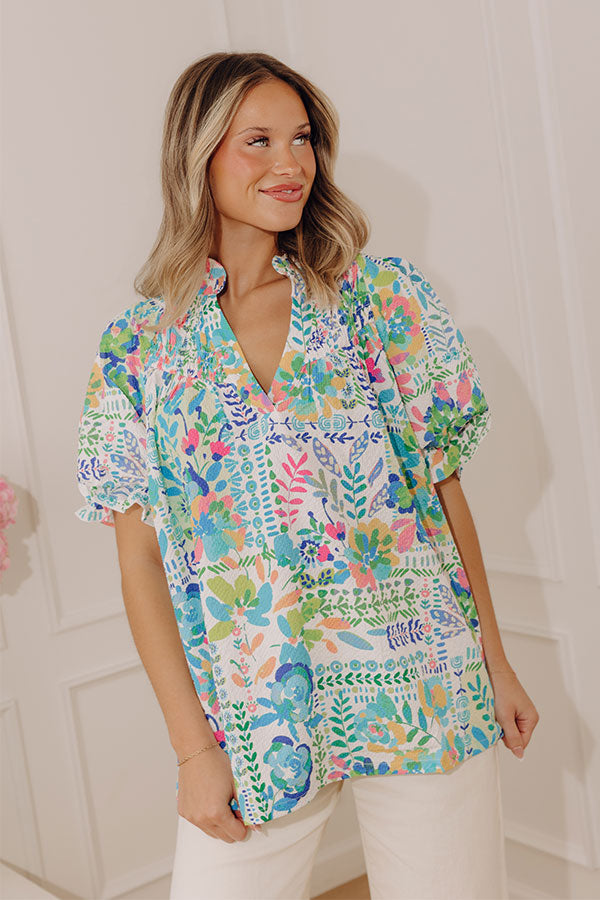 Capri Garden Floral Top Image - 1