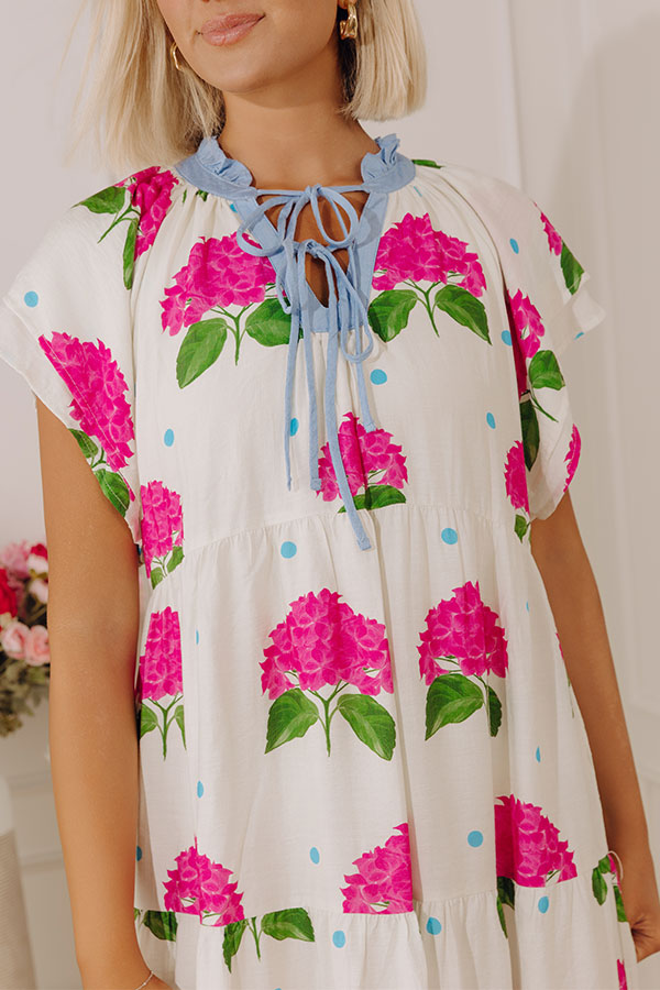 Hydrangea Season Midi Dress Image - 3