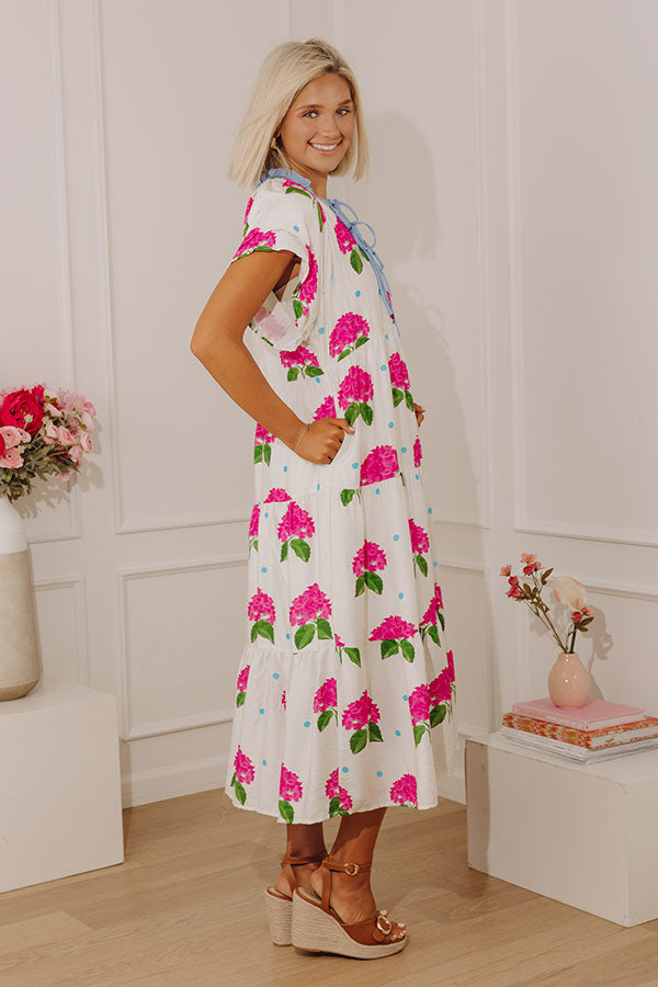 Hydrangea Season Midi Dress Image - 4