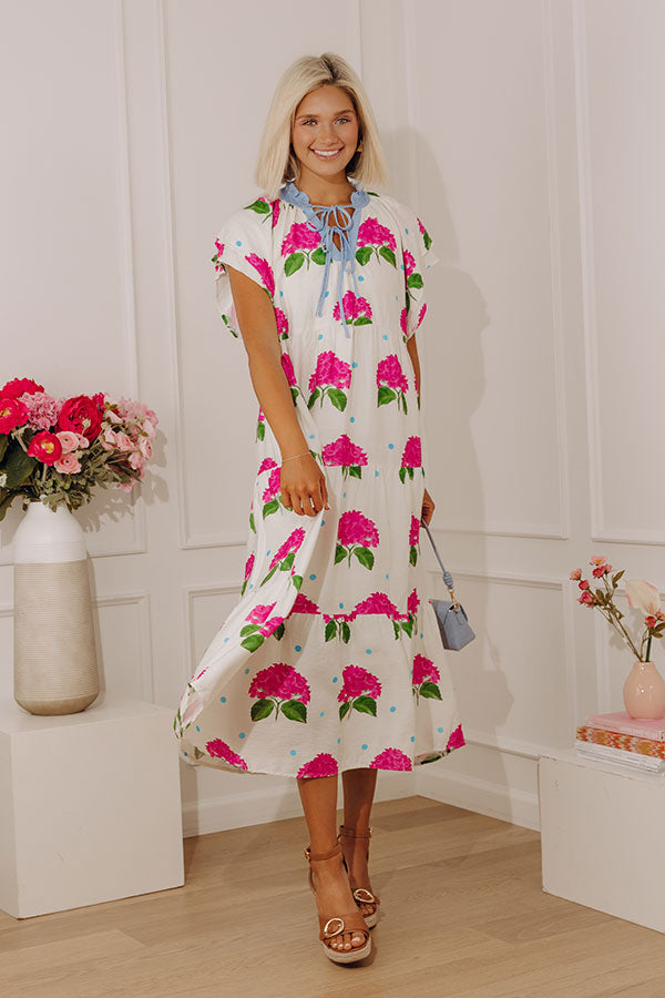 Hydrangea Season Midi Dress Image - 5