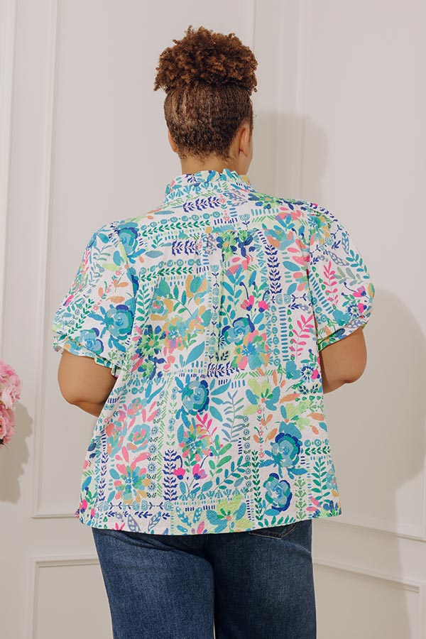 Capri Garden Floral Top Curves Image - 4