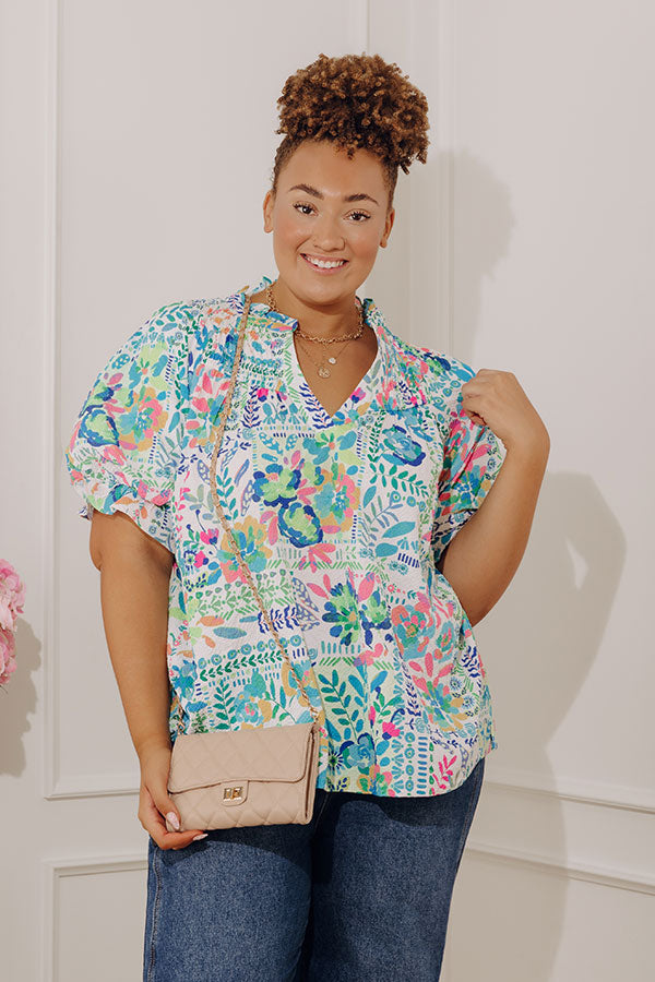 Capri Garden Floral Top Curves Image - 2