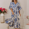 Mediterranean Bloom Midi Dress Image - 1