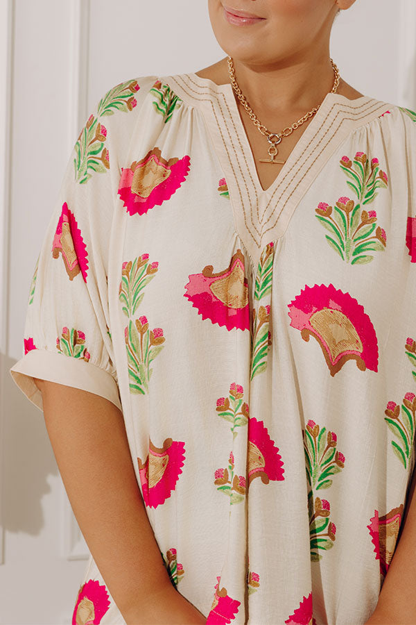 Playful Petals Floral Top Curves Image - 2