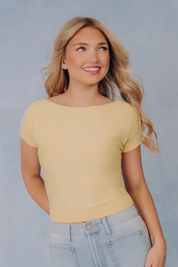 Bistro Brunch Knit Top in Yellow Image - 1