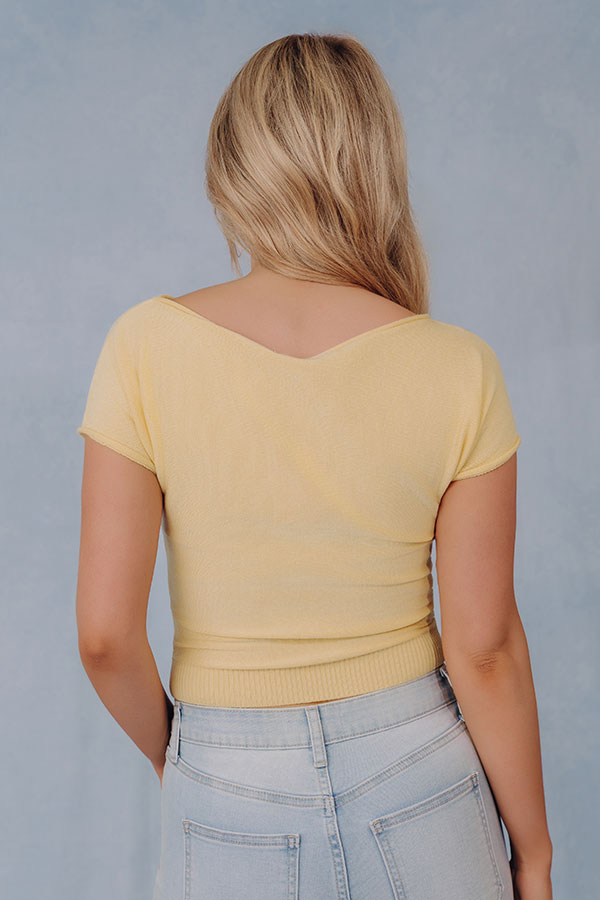 Bistro Brunch Knit Top in Yellow Image - 4