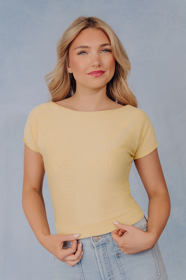 Bistro Brunch Knit Top in Yellow Image - 2