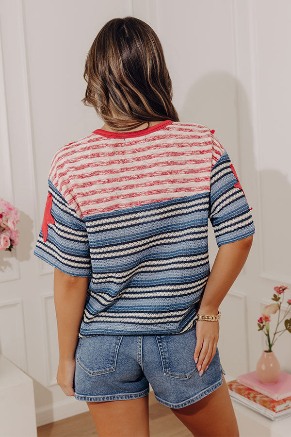 Stars And Spritzers Knit Stripe Top Image - 4